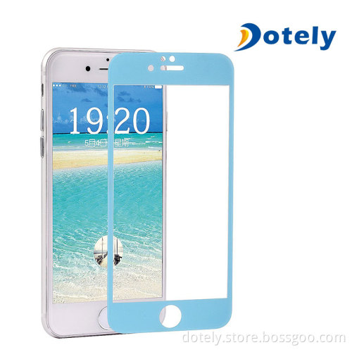 Color Film Tempered Glass Screen Protetcor for iPhone
